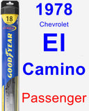 Passenger Wiper Blade for 1978 Chevrolet El Camino - Hybrid