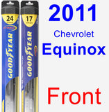 Front Wiper Blade Pack for 2011 Chevrolet Equinox - Hybrid