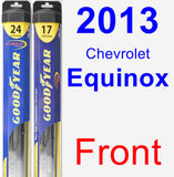 Front Wiper Blade Pack for 2013 Chevrolet Equinox - Hybrid