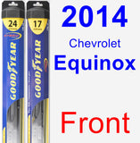 Front Wiper Blade Pack for 2014 Chevrolet Equinox - Hybrid