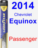 Passenger Wiper Blade for 2014 Chevrolet Equinox - Hybrid