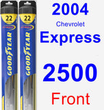 Front Wiper Blade Pack for 2004 Chevrolet Express 2500 - Hybrid