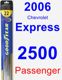 Passenger Wiper Blade for 2006 Chevrolet Express 2500 - Hybrid