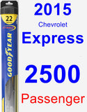 Passenger Wiper Blade for 2015 Chevrolet Express 2500 - Hybrid