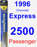 Passenger Wiper Blade for 1996 Chevrolet Express 2500 - Hybrid