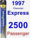 Passenger Wiper Blade for 1997 Chevrolet Express 2500 - Hybrid