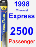 Passenger Wiper Blade for 1998 Chevrolet Express 2500 - Hybrid