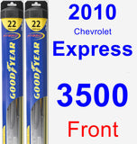 Front Wiper Blade Pack for 2010 Chevrolet Express 3500 - Hybrid