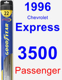 Passenger Wiper Blade for 1996 Chevrolet Express 3500 - Hybrid