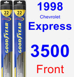 Front Wiper Blade Pack for 1998 Chevrolet Express 3500 - Hybrid