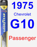 Passenger Wiper Blade for 1975 Chevrolet G10 - Hybrid