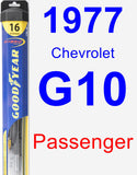 Passenger Wiper Blade for 1977 Chevrolet G10 - Hybrid