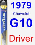 Driver Wiper Blade for 1979 Chevrolet G10 - Hybrid