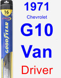 Driver Wiper Blade for 1971 Chevrolet G10 Van - Hybrid