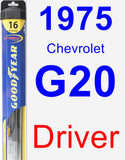 Driver Wiper Blade for 1975 Chevrolet G20 - Hybrid