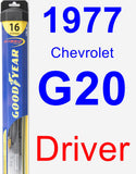 Driver Wiper Blade for 1977 Chevrolet G20 - Hybrid