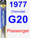 Passenger Wiper Blade for 1977 Chevrolet G20 - Hybrid