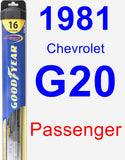 Passenger Wiper Blade for 1981 Chevrolet G20 - Hybrid