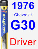 Driver Wiper Blade for 1976 Chevrolet G30 - Hybrid