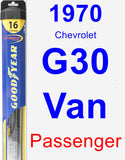 Passenger Wiper Blade for 1970 Chevrolet G30 Van - Hybrid