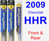 Front & Rear Wiper Blade Pack for 2009 Chevrolet HHR - Hybrid