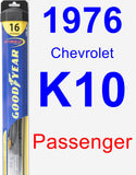 Passenger Wiper Blade for 1976 Chevrolet K10 - Hybrid