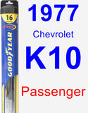 Passenger Wiper Blade for 1977 Chevrolet K10 - Hybrid