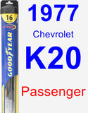 Passenger Wiper Blade for 1977 Chevrolet K20 - Hybrid