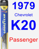 Passenger Wiper Blade for 1979 Chevrolet K20 - Hybrid