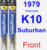 Front Wiper Blade Pack for 1979 Chevrolet K10 Suburban - Hybrid