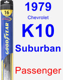 Passenger Wiper Blade for 1979 Chevrolet K10 Suburban - Hybrid