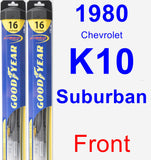 Front Wiper Blade Pack for 1980 Chevrolet K10 Suburban - Hybrid