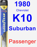 Passenger Wiper Blade for 1980 Chevrolet K10 Suburban - Hybrid