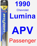 Passenger Wiper Blade for 1990 Chevrolet Lumina APV - Hybrid