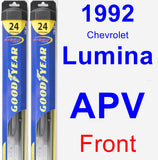 Front Wiper Blade Pack for 1992 Chevrolet Lumina APV - Hybrid