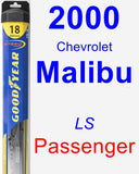 Passenger Wiper Blade for 2000 Chevrolet Malibu - Hybrid