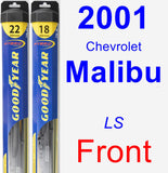 Front Wiper Blade Pack for 2001 Chevrolet Malibu - Hybrid