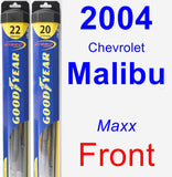 Front Wiper Blade Pack for 2004 Chevrolet Malibu - Hybrid