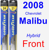 Front Wiper Blade Pack for 2008 Chevrolet Malibu - Hybrid