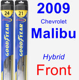 Front Wiper Blade Pack for 2009 Chevrolet Malibu - Hybrid