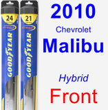 Front Wiper Blade Pack for 2010 Chevrolet Malibu - Hybrid