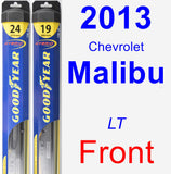 Front Wiper Blade Pack for 2013 Chevrolet Malibu - Hybrid