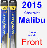 Front Wiper Blade Pack for 2015 Chevrolet Malibu - Hybrid