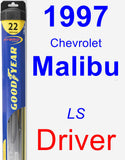 Driver Wiper Blade for 1997 Chevrolet Malibu - Hybrid