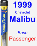 Passenger Wiper Blade for 1999 Chevrolet Malibu - Hybrid