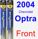 Front Wiper Blade Pack for 2004 Chevrolet Optra - Hybrid