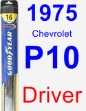 Driver Wiper Blade for 1975 Chevrolet P10 - Hybrid