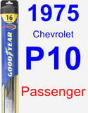 Passenger Wiper Blade for 1975 Chevrolet P10 - Hybrid