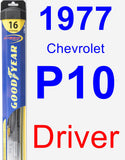 Driver Wiper Blade for 1977 Chevrolet P10 - Hybrid