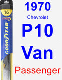 Passenger Wiper Blade for 1970 Chevrolet P10 Van - Hybrid